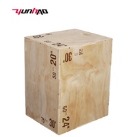 Attrezzatura per Allenamento Fitness, Plyo Box in Legno per Esercizi di Salto, Box Pliometrico Antiscivolo in Legno per Palestra