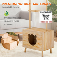 Meilleures ventes : Meuble d'appoint d'intérieur en bois, style maison pour chat, également servant de placard pour chien et de porte-vêtements pour chaton