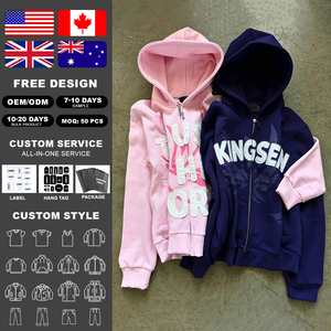 High Quality Heavyweight Boxy Printed Cropped Hoodie for Men Custom 3D for Puff Print 100% Cotton Autumn Season Jogging Pullover - Product Image 2