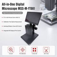 Microscope intégré à zoom 0,7x-4,8x de fabrication OEM, commutation rapide en 2 secondes, sans calibrage, pour inspection industrielle MSS-M-YT001