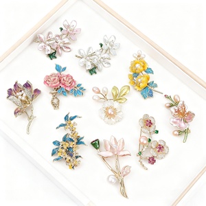 Pin de Solapa Creativo de Alta Gama con Diseño de Hoja de Ginkgo y Pedrería, Accesorio de Lujo para Camisas y Trajes - Product Image 4