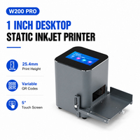 Imprimante jet d'encre statique de bureau W200Pro, hauteur d'impression 25,4 mm, machine de codage variable pour codes QR, codes-barres, dates et lots