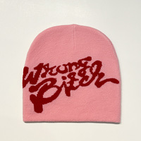 Gorro de Invierno Personalizado con Forro de Satén, Tejido Jacquard, Sin Dobladillo, Estilo Y2K, Venta al Por Mayor para Adultos