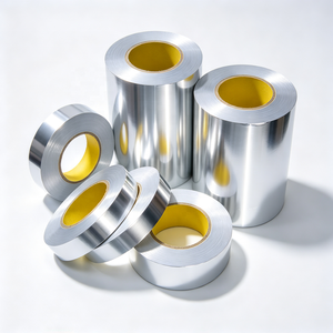 Cinta de aluminio plateada de alta resistencia con adhesivo acrílico para sellado de conductos HVAC y reparación de tuberías - Product Image 6