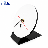 Reloj con Imagen Personalizada de Forma Redonda, Marco de Fotos de Madera MDF Sublimable, Regalo para Decoración del Hogar