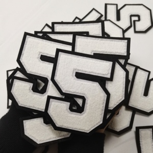 Hot Sale Custom Number Iron Iron on Chenille Patches for <strong>Garmant</strong> - Product Image 6