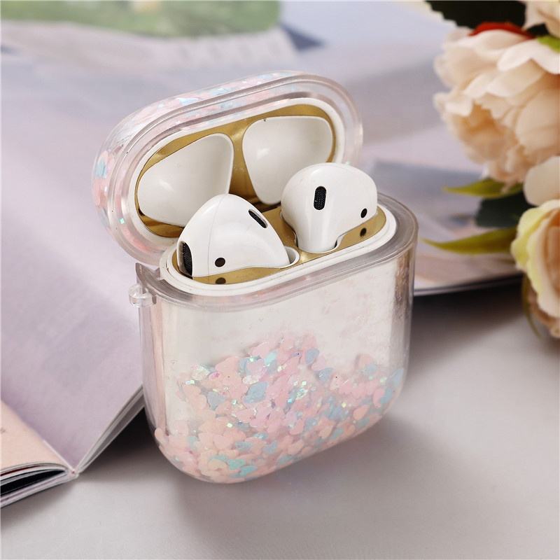 TPU PC Quicksand Bling Earphone Case - Image 3