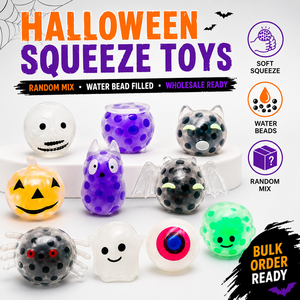 Wholesale Halloween Gel <b>Bead</b> Squeeze Toys Random Mix Stress Relief Squishy Toys for Party Favors - Product Image 1