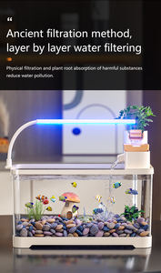 Aquarium 2025 Nouveau Bassin de poissons pour salon, bureau, production d'oxygène écologique, paysage, maison, filtration par méthode ancienne - Product Image 4