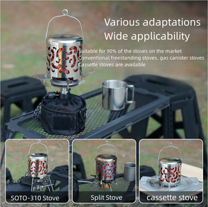 Portable en acier inoxydable chauffage au <span class=keywords><strong>gaz</strong></span> poêle <span class=keywords><strong>Mini</strong></span> plaque chauffante <span class=keywords><strong>four</strong></span> brûleur pour <span class=keywords><strong>Camping</strong></span> en plein air et randonnée accessoires de chauffage - Product Image 4
