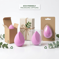 Éponge de maquillage personnalisée en forme d'œuf, sans latex, douce, pour fond de teint liquide, utilisation humide et sèche, marque privée OEM