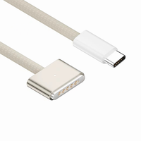 Kabel Pengisian Cepat USB 140W Tipe-C ke Magnetik 2m, Konduktor Aluminium, Jaket TPE, Pelindung Anyaman, Bahan Nylon/PVC untuk Laptop