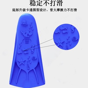 Children's And Adults' Silicone Swim Fins Light Green Comfortable Training Flippers For Swimming Diving - Product Image 5