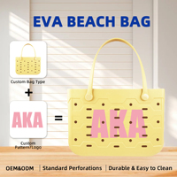 Sac fourre-tout tendance en EVA perforé, imperméable et portable pour femme, structure ventilée, options de taille et de forme personnalisées, échantillon prêt en 3 jours