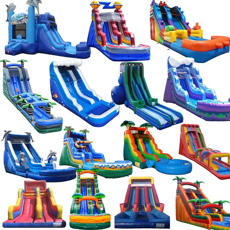 Dhao Pool Pa Discount Floating Marble Non Inflatable Water Slides With Blower