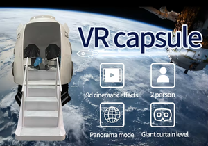 Trong nhà 9D VR máy không gian viên nang Máy bay mô phỏng chuyến bay rạp chiếu phim sợi thủy tinh kim loại công viên giải trí đi xe thể thao công viên chăm sóc ban ngày - Product Image 3