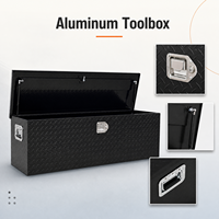 Boîte à outils portable en aluminium diamanté de 39 pouces pour camionnette, verrouillable, étanche, avec vérins à gaz, pour garage