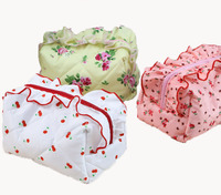 Vente en gros de sac de toilette personnalisé nouvelle mode sac à cosmétiques portable simple motifs floraux beauté fermeture éclair trousse de toilette maquillage