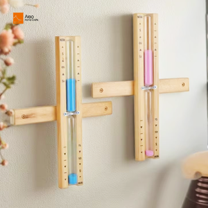 Venta caliente en Stock reloj de arena de vidrio 10-20 <span class=keywords><strong>minutos</strong></span> temporizador de arena artesanía de madera para Sauna cocina estudio decoración de baño - Product Image 1