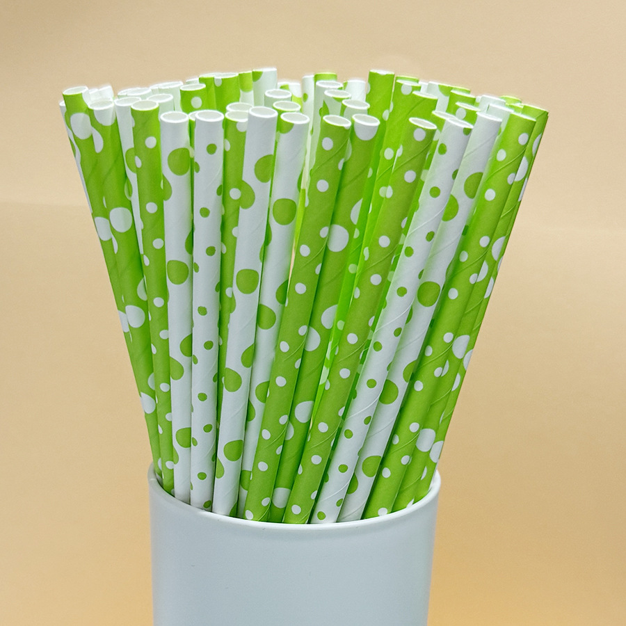 Custom Disposable Biodegradable Paper Straws for Juice Application