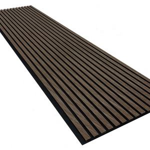 Panneau acoustique décoratif mural en MDF SANYUAN, moderne, écologique, à rainures 3D, absorbant le son, finition bois, NRC 1.1, épaisseur 22 mm, pour hôtels - Product Image 3