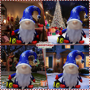 Gnomo inflable navideño de 6 pies con linterna, decoración inflable para jardín, patio, hogar, fiestas y días festivos. - Product Image 4