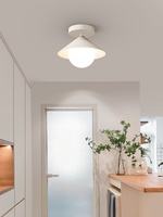 Plafonnier LED moderne minimaliste nordique style crème pour couloir, entrée, hall, salon, en acrylique IP68
