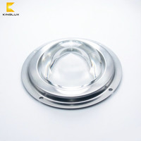 Fabricant de lentilles LED, diamètre personnalisé 92 mm, lentilles en verre borosilicate à 120 degrés pour LED