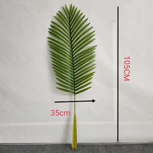 Hojas de Palma de areca de gran tamaño a prueba de rayos <span class=keywords><strong>ultravioleta</strong></span> decoración verde de boda hojas de palma artificiales tropicales - Product Image 2
