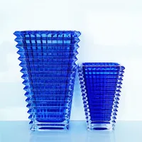 Уникальный дизайн Fengming, квадратная прозрачная стеклянная хрустальная ваза для украшения дома