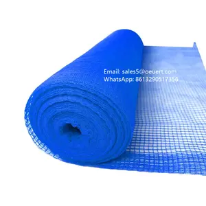Protección de andamios Construcción azul personalizada Mercado europeo Red de seguridad de andamios de malla de plástico HDPE