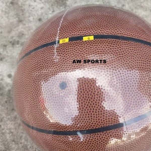 Pallone da Basket AW Brand 2024 in Pelle PU Marrone di Alta Qualità con Logo Personalizzato, 7 Misure, con Pompa e Rete per Allenamento - Product Image 4