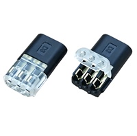 Connecteur rapide D3 sans dénudage à 3 broches, 1 entrée 1 sortie, mâle-femelle, pour câblage basse tension de bande LED 3 conducteurs