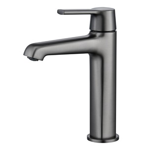 Basin Faucet Single Handle Deck Mounted Brass Ceramic Valve Core 2gpm Hot Cold Water For Bathroom Sink - Product Image 4