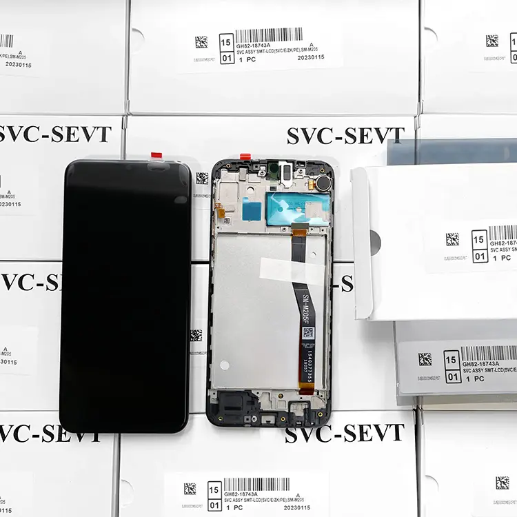 original service pack lcd m205 with frame for Samsung mobile phone screen Touch Smart Display m20