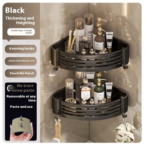 Estante de almacenamiento de baño OEM Diseño de trípode Estante de almacenamiento de cocina montado en la pared que ahorra espacio - Product Image 5