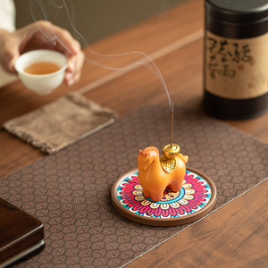 New <strong>Chinese</strong> Style Resin <strong>Incense</strong> <strong>Burner</strong> &amp; Holder Horse Design Wealth-Attracting Tea Ceremony Aromatherapy Home Ornament - Product Image 3