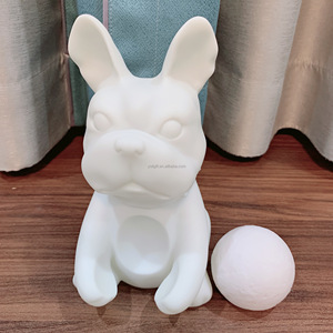 Kartun DIY Resin kerajinan cairan lucu Perancis Bulldog bulan cahaya vinil celengan anjing rumah ornamen DIY cairan anjing untuk kegiatan anak-anak - Product Image 3
