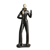 Figurine de jazz abstraite en résine, sculpture de musicien, statue, figurine, artisanat en résine, décoration de maison sur mesure