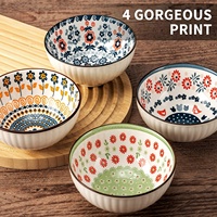 YCB-222 Ensemble de bols en céramique pour restaurant, style japonais coréen, 4,5 pouces, petit coffret cadeau, pour riz, soupe, ramen, pas cher