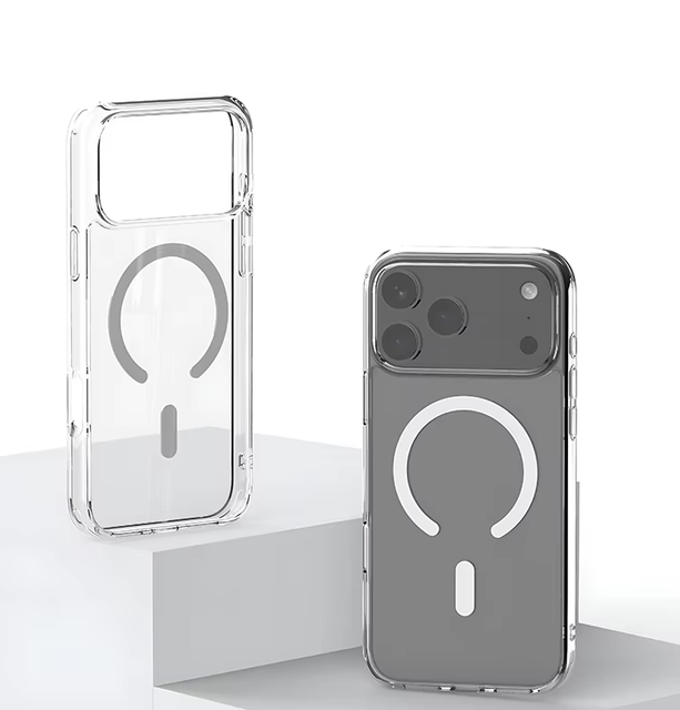 Made From Imported German Bayer TPU High Anti-yellowing Performance Magnetic Transparent Shell Phone Cases for 17 Pro Max