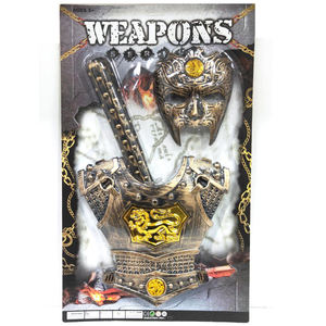 Juego de accesorios de arma antigua para niños, Escudo de hacha de bronce, muñequeras dobles, tarjeta de corbata de plástico, espadas de juguete educativo para regalo - Product Image 4