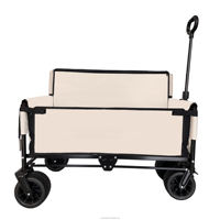 Chariot de courses et de camping à plateforme à quatre roues pivotantes en acier inoxydable haute performance, résistant à la corrosion, pour charges lourdes