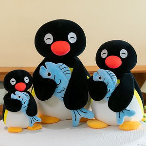 Jouets en <span class=keywords><strong>peluche</strong></span> pingouin mignons, animaux en <span class=keywords><strong>peluche</strong></span> <span class=keywords><strong>Pingu</strong></span> de dessin animé, oreillers de sommeil pour enfants, jouet de machine à griffes Plushine - Product Image 1