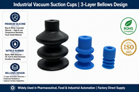 Pengganti untuk Komponen Industri Robotik, Suction Cup Bertenaga Vakum FG9/FG14/FG25, Nozel Bergelombang Buatan China 0.02kg