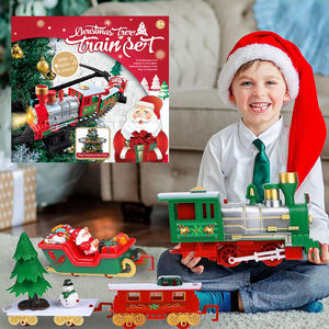 Nuevo Set de <span class=keywords><strong>Tren</strong></span> Navideño Colgante <span class=keywords><strong>para</strong></span> Decoración de Árbol de Navidad, Juguete Retro de Trenes con Rieles Iluminados a Batería - Product Image 2