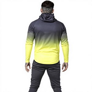 Chándal Deportivo con Capucha para Hombre, Color Degradado, Manga Larga, Cierre de Cremallera, Bolsillo Frontal, Ajuste Deportivo, 100% Poliéster, Sublimación Personalizada - Product Image 2