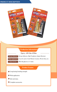 Epoxy <span class=keywords><strong>Gum</strong></span> kaca logam plastik ikatan kemasan baru lem AB cepat kering 5 menit performa tinggi - Product Image 6