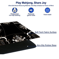 Tapis de Mahjong Américain de Luxe Style Floral, Taille Standard US, Surface Imperméable et Silencieuse, Thème pour Soirées Jeux