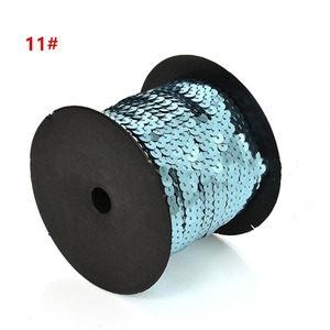 6mm 100y ropa artesanal PVC lentejuelas accesorios surtido colores disfraz vestido bolsa sombrero con cuentas encaje adornos redondo cordón plano lentejuelas - Product Image 1